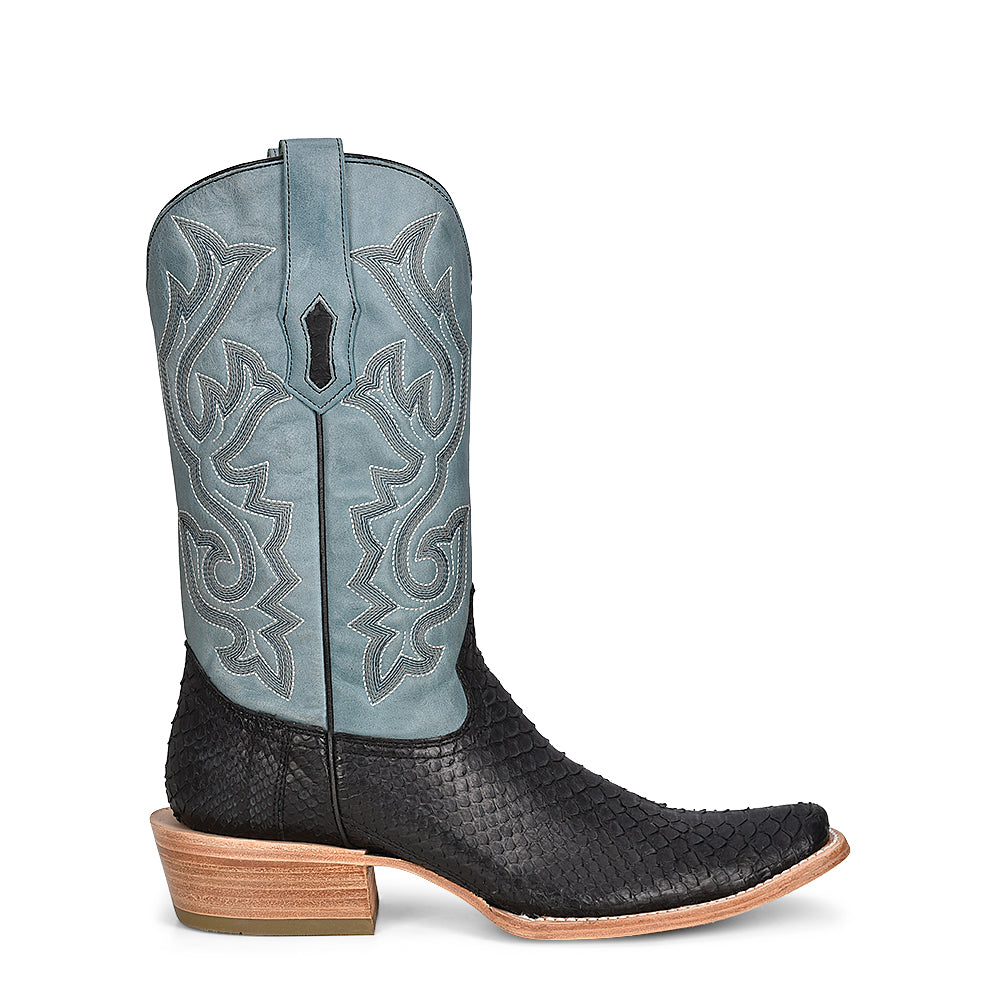 Corral Men's | Python Embroidery | Narrow Square Toe | Black Blue ...