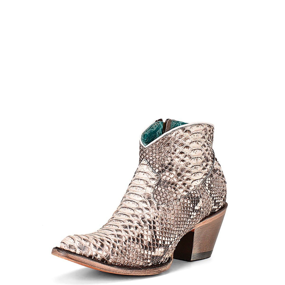 Corral Python Bootie Side Zip J Toe Natural – Corral Australia