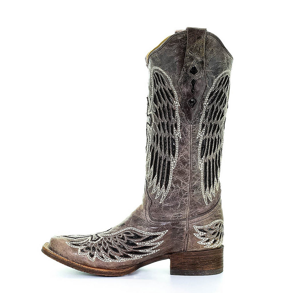 Corral | Wings & Cross SQ. Toe | Brown *In Stock Now - Outback Traders Australia