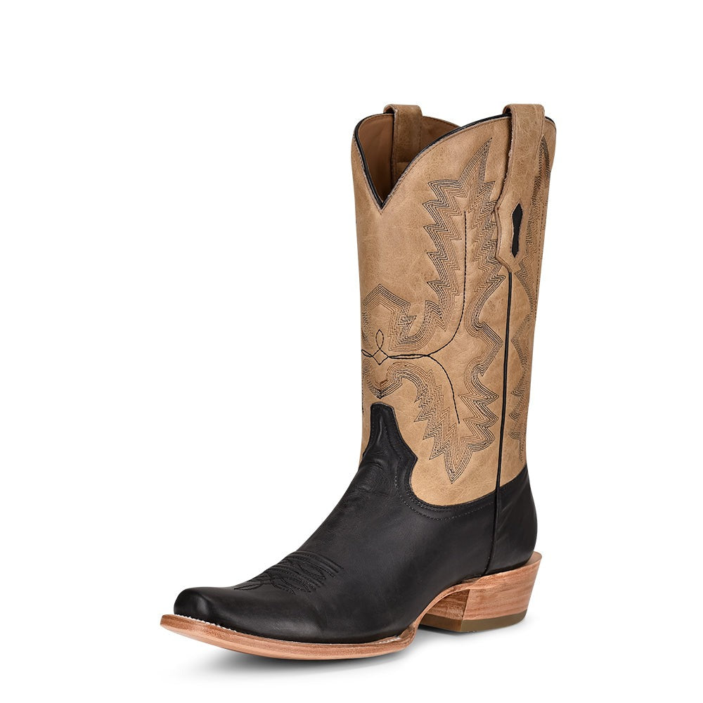Corral | Men's Eagle Inlay & Embroidery wide Sq.Toe | Dark Brown - Outback Traders Australia